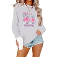 thumbnail image 2 of Gibobby Sudadera navideña mujer Sudadera de manga larga con cuello redondo y estampado navideño informal para mujer para la temporada de otoño e invierno(Gris,CH), 2 of 3