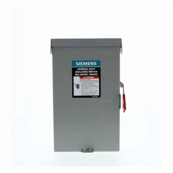 Siemens GF322NA General Duty Disconnect switch (Fusible) 60A 240V Nema 1