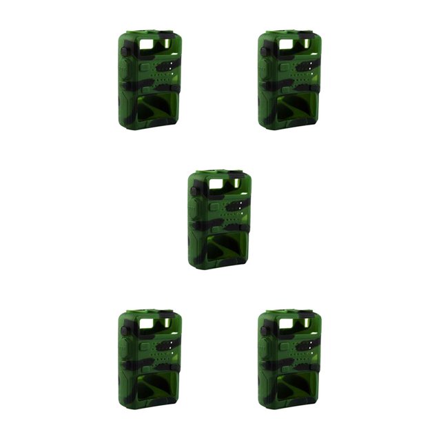 Shengyu Silicone Walkie Talkie Protective Case Interphone Radio Protector Pouch Green 5Set