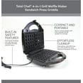 thumbnail image 2 of Total Chef 4-in-1 Grill, Griddle, Sandwich & Waffle Maker, Versatile Kitchen Appliance for Easy Meals, 2 of 9