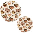 thumbnail image 7 of SKYSONIC 2 pcs Love Valentine Hearts Pot Holders Trivets, Heat Resistant Trivets,Cute Seamless Pattern Cotton Thread Weave Mats for Hot Pads Pans Pot Bowl Teapot, 7 of 7