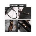 thumbnail image 6 of Gustave Women's PU Leather Tote Shoulder Bag Vintage Y2K Trendy East West Handbag Hobo Underarm Purse with Adjustable Strap for Work Casual Travel - Black, 6 of 7