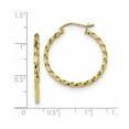 thumbnail image 2 of 10k Twist Polished Hoop Earring in 10k Yellow Gold, 2 of 2