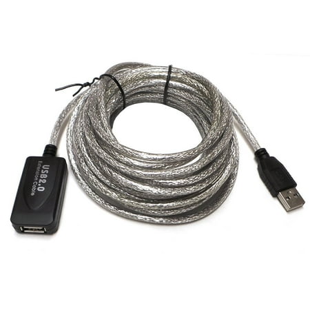 Importer520 25 Foot Premium Active USB 2.0 Extender / Repeater / Extension Cable with Built-in signal booster chips - Supports High Speed Data Transfer Rate of up to 480