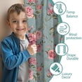 thumbnail image 3 of Blackout Kids Curtains,Pioneer Flower Floral Print Pattern Childrens Insulated Curtains Set Of 2,Bedroom Essentials,Toddler Room Decor 42"x63", 3 of 5