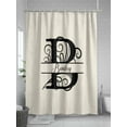 thumbnail image 5 of Letter B Standard Shower Curtain Set, Waterproof Shower Curtains for Bathroom, Monogram Words Washable Fabric Cloth Bath Curtain for Bathtub Decoration with Hooks 72x72 Inches, 5 of 6