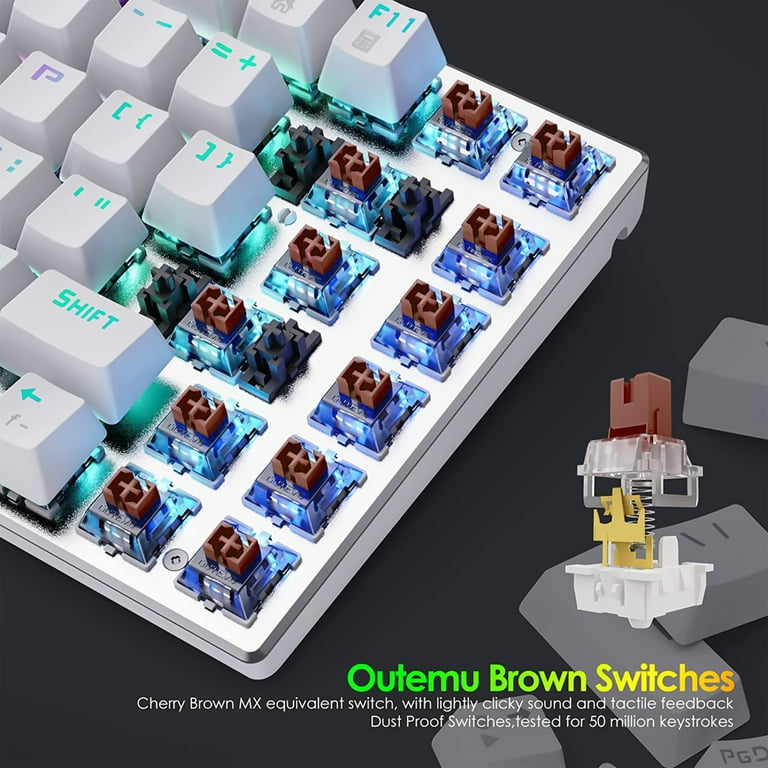 HUO JI E-Yooso Z-88 RGB Mechanical Gaming Keyboard, Metal Panel