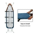 thumbnail image 3 of HELLHERO Ironing Board Cover, 15x54 Inch Standard Ironing Board Cover with Elastic Edge and Hook and Loop Fasteners Scorch and Stain Resistant Cotton Ironing Covers with Thick Padding, Solid, 3 of 4