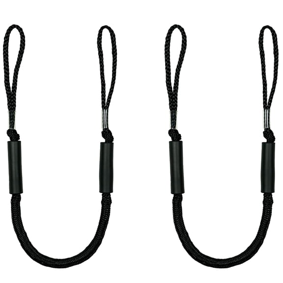 Trimate: 4ft Bungee Dock Lines - 2 Pack, Tie Up Boats-Jet Ski-Kayaks-Watercrafts, 4500lbs Cap, Ropes Stretch to 5.5ft, Shock Absorbing, Floating Cords