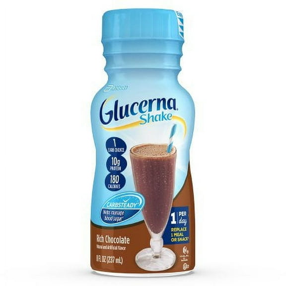Glucerna Shake Rich Chocolate Flavor 8 oz. Bottle ( 2 count )