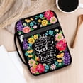 thumbnail image 6 of Floral Scripture Bible Cover for Women with Handle and Zipper Pocket, Inspirational Canvas Bible Bag, Fits Standard Size, Christian Gift for Bible Study and Church Use, 6 of 6