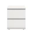 thumbnail image 2 of Tvilum Aurora Table de Chevet Moderne 2 Tiroirs en Blanc, 2 of 11