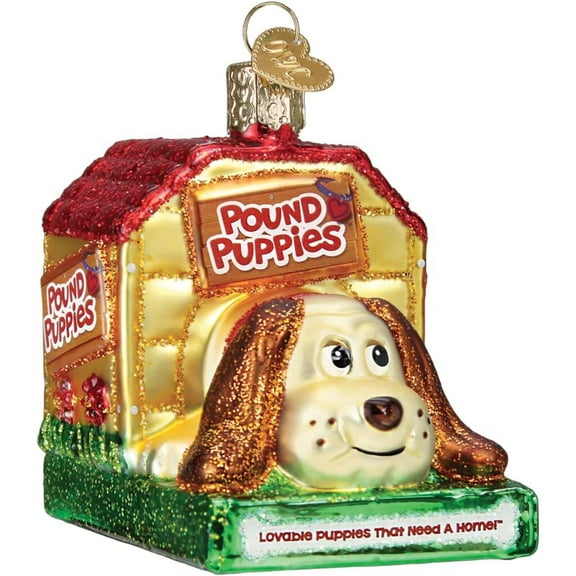 Old World Christmas Pound Puppies Glass Ornament Hasbro Dog Adopt 44187