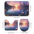 thumbnail image 3 of Butterfly 4 Piece Shower Curtain Sets, with Non-Slip Rugs, Toilet Lid Cover And Bath Mat, for Bathroom Decor Set, 3 of 8