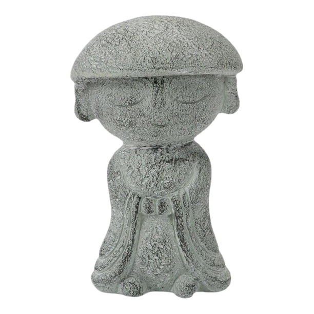 Estatua de Buda monje de resina, figura china coleccionable, artesanías, Buda monje zen Use sombrero