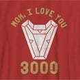 thumbnail image 2 of Boy's Marvel Mom I Love You 3000 Iron Man Arc Reactor  Graphic Tee Red Large, 2 of 4