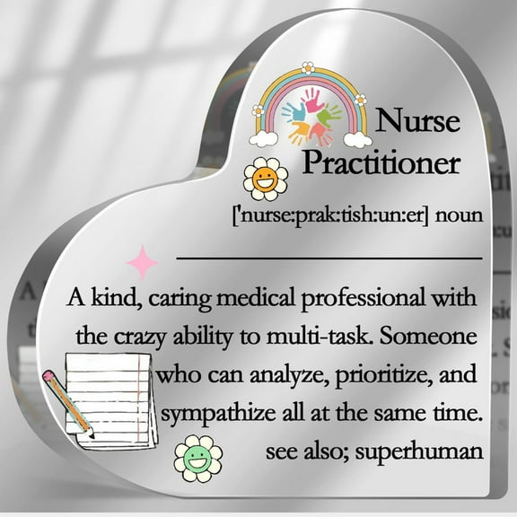 Nurse Practitioner Gifts For Women Men Thank You Gifts For Nurse Practitioner Birthday Appreciation Gifts Inspirational Desk Decorative Sign Plaque For Home Office 4X4 In