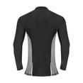 thumbnail image 4 of Doomiva Mens Latin Ballet Dance Top Glittery Rhinestones Lapel V Neck Long Sleeve T-shirt Top Dancewear Black XL, 4 of 7
