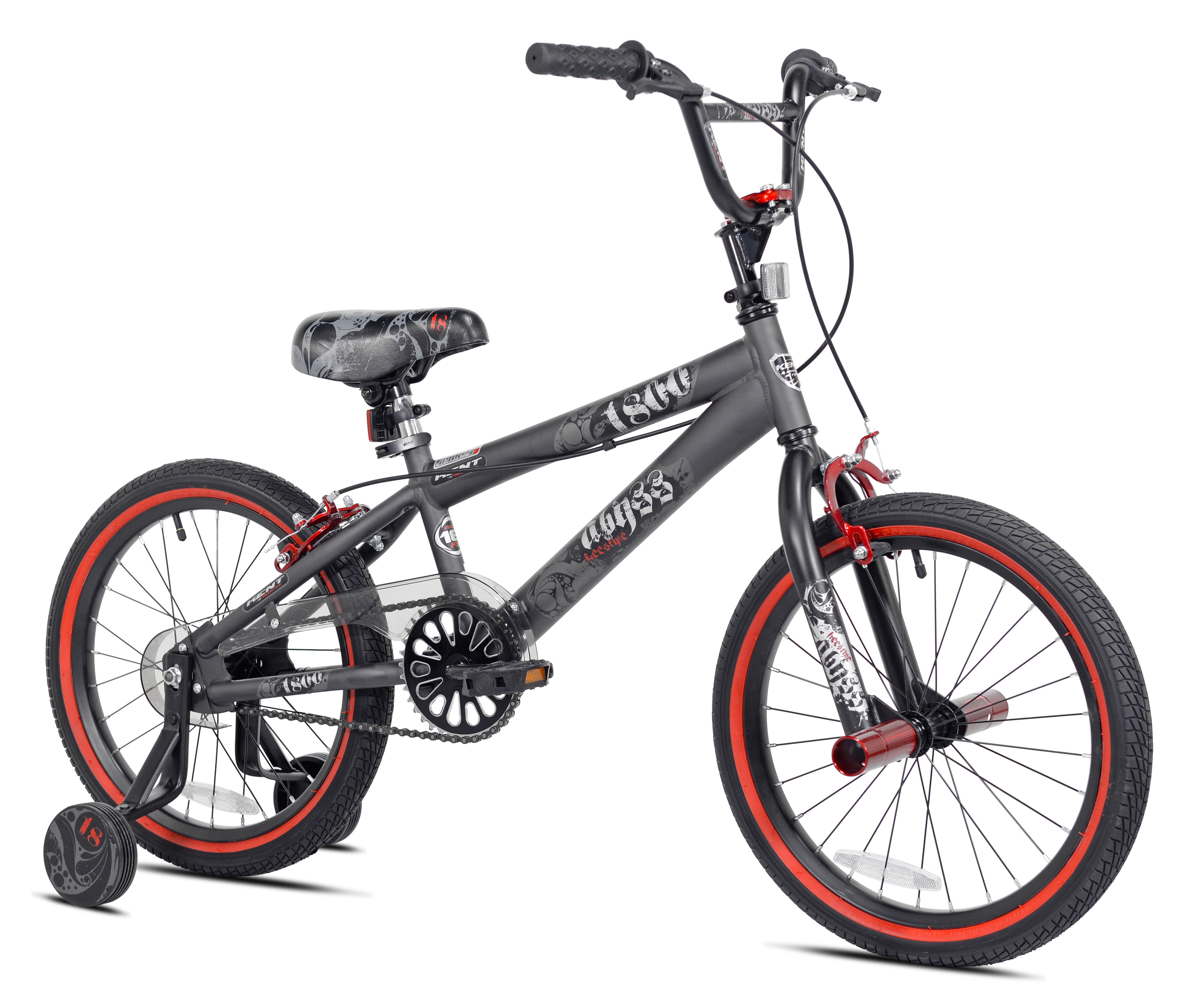 Kent 18 In. Abyss Boy's Freestyle BMX Bike, Charcoal Gray