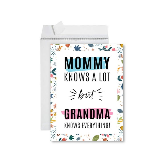 Koyal Wholesale Funny National Grandparents Day Jumbo Card, Grandma Knows Everything  Grandmother, Mother's Day, 1-Pk