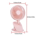 thumbnail image 2 of Ventilador con clip, ajustable, 3 velocidades, portátil, de sobremesa, con refrigeración, para escritorio, para oficinas, acampar en casa, color rosa tholdsy HA6049-01B, 2 of 6