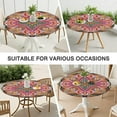 thumbnail image 7 of Elastic Edge Round Tablecloth 44 Inch, Waterproof Oxford Fabric, Paisley Design, Durable and Wipe Clean for Dining or Patio Use, 7 of 7