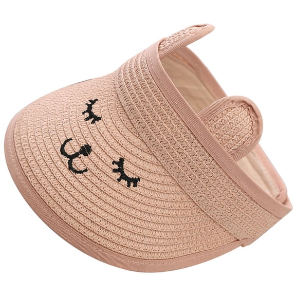 FELTECHELECTR 1Pcs Pink Sun Visor Hat for Women Sun Protection Wide Brim Spring Autumn