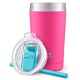 thumbnail image 2 of Ello Rise Vacuum Insulated Stainless Steel Kids Tumbler with Optional Straw, Popscicle Pink, 12 oz., 2 of 4