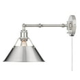 thumbnail image 3 of Yep by Golden Lighting Orwell 1-light Swing Arm Wall Lamp in Pewter, 3 of 5