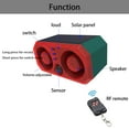 thumbnail image 3 of Motion Solar Outdoor Motion Sensor Alarm with Remote Control 130dB Dual Speaker 13 Sounds Recording and Adjustable Volume Motion Detector Alarm Light for Farm Villa Barn Yard, 3 of 7
