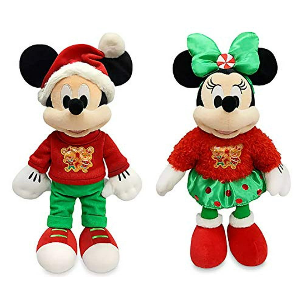 Disney 2020 Mickey & Minnie Mouse Holiday Plush Set ??? Medium 17'' - Walmart.com - Walmart.com