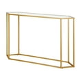 thumbnail image 4 of Evelyn&Zoe Beck 48" Wide Hexagonal Console Table, Brass, 4 of 5