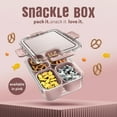thumbnail image 4 of Cook With Color 2-Pack 4-Compartment Mini Snackle Box, Charcuterie and Snack Container, Divided Serving Tray with Lids, Dishwasher Safe, Pink, 4 of 10