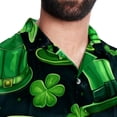 thumbnail image 5 of Saint Patrick's Day Men's Short Sleeve Hawaiian Shirt, Casual Printed Button Down Beach Tops for Summer, Spread Collar Mens Shirts Unisex, 5 of 6