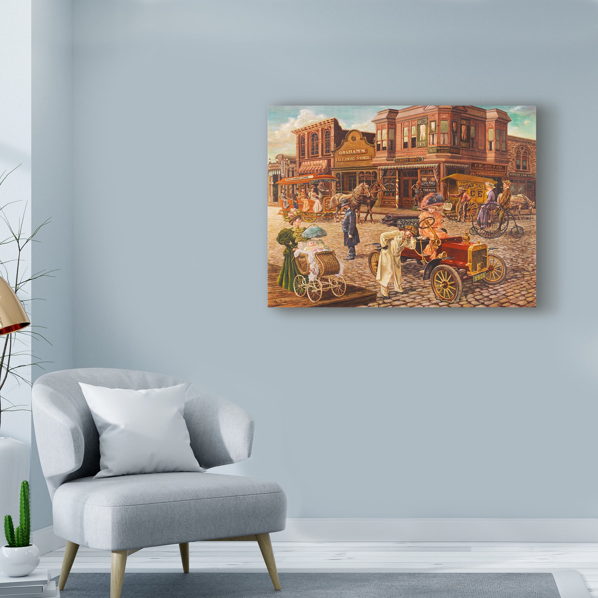 Trademark Fine Art 'Main Street Building' Canvas Art by Lee Dubin