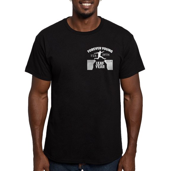 CafePress - Forever Young Feb 29Th Leap Year T Shirt - Men's Fitted T-Shirt