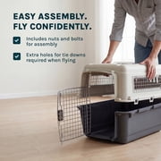 SportPet Designs Airline Approved Plastic Dog Kennel with Wheels, Large