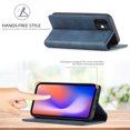 thumbnail image 4 of Compatible with iPhone 12 Mini Wallet Case, PU Leather Flip Folio Case with Card Holders RFID Blocking Kickstand [Shockproof TPU Inner Shell] Phone Cover For iPhone 12 Mini, blue, 4 of 11