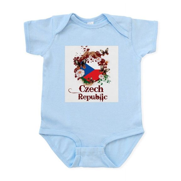 CafePress - Butterfly Czech Republic Infant Bodysuit - Baby Light Bodysuit, Size Newborn - 24 Months