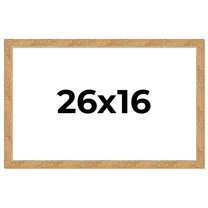 26x16 Frame Beige Real Wood Picture Frame Width 1.25 inches | Interior Frame Depth 0.5 inches |