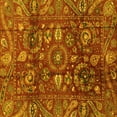 thumbnail image 1 of Ahgly Company Machine Washable Indoor Square Oriental Yellow Traditional Area Rugs, 4' Square, 1 of 4