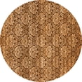 thumbnail image 1 of Ahgly Company Indoor Round Abstract Orange Contemporary Area Rugs, 5' Round, 1 of 1