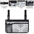 thumbnail image 4 of SupreGear Wheelchair Side Bag with Cup Holder, Reflective Strip, Durable Storage Pouch, Gray, 4 of 8