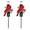 Metal Cemetery Decorations with LED Light-2pcs-A5, variant on Triple Bluebells Garden Stake with Bell,Garden Stakes Decorative, Handmade Bluebells Metal Flower Garden Stake with Chiming Bells, Whimsical Yard Art, Patio Decor for Flower Beds 1pcs