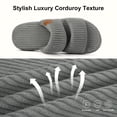 thumbnail image 4 of LongBay Slippers for Women Memory Foam Open Toe Slide Indoor House Shoes Slip On Bedroom Comfy Gift, 4 of 6