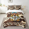 thumbnail image 2 of Castle Fairy Farmhouse Animal Highland Cow Print Twin Bedding Sets 7-Piece for Teens Adults,Bohemian Western Aztec Bedding Comforter Set Microfiber,Chic Floral Sunflowers Breathable Sheet Sets, 2 of 8