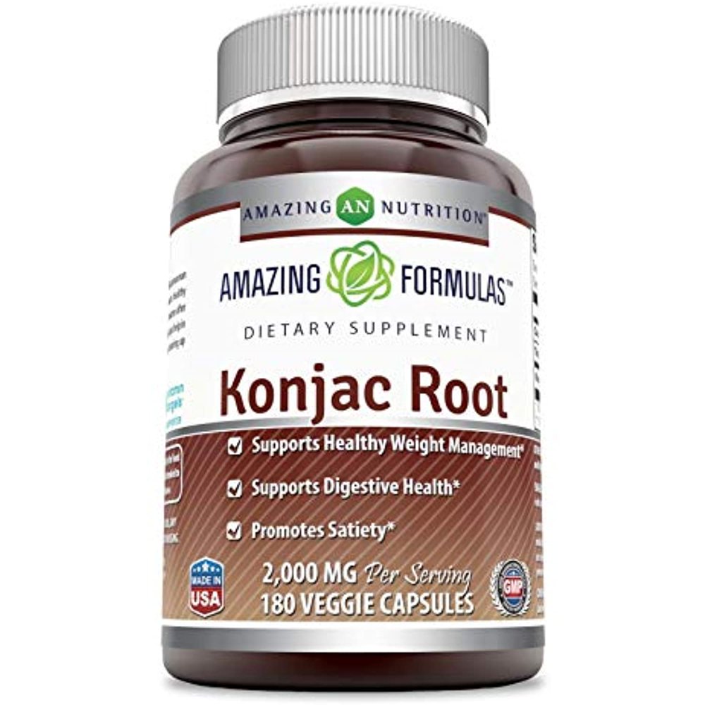 Amazing Formulas Konjac Root 2000 mg per Serving of 3 Veggie Capsules