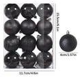 thumbnail image 4 of CHGBMOK 24Pcs Christmas Balls Ornaments for Xmas Christmas Tree - Shatterproof Christmas Tree Decorations Hanging Ball for Holiday Wedding Party Decoration (Black, 1.57"-4Cm), 4 of 6