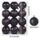 thumbnail image 2 of Ganfancp 24Pcs Árbol de Navidad Adorno Colgante Bola de Plástico 4Cm/1.57In, 2 of 2