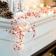 thumbnail image 3 of 10FT LED Berry Beaded Garland - 30LED, funciona con pilas, diseño festivo - decoración de Navidad / cumpleaños, interior / exterior, acrílico rojo / blanco, 3 of 8